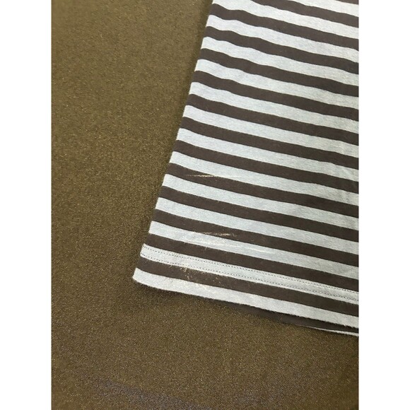 Tommy Hilfiger Men’s T-Shirt Striped Blue Black Extra Slim Fit Size L Crew Neck - Picture 4 of 6